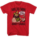 Red Macho Man t-shirt featuring Macho Man Oooh Yeah design