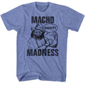 Light blue heather Macho Man t-shirt featuring Macho Man Macho design