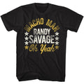 Black Macho Man t-shirt featuring Macho Man Roots Of Macho design