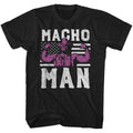 Black Macho Man t-shirt featuring Macho Man American Hero design