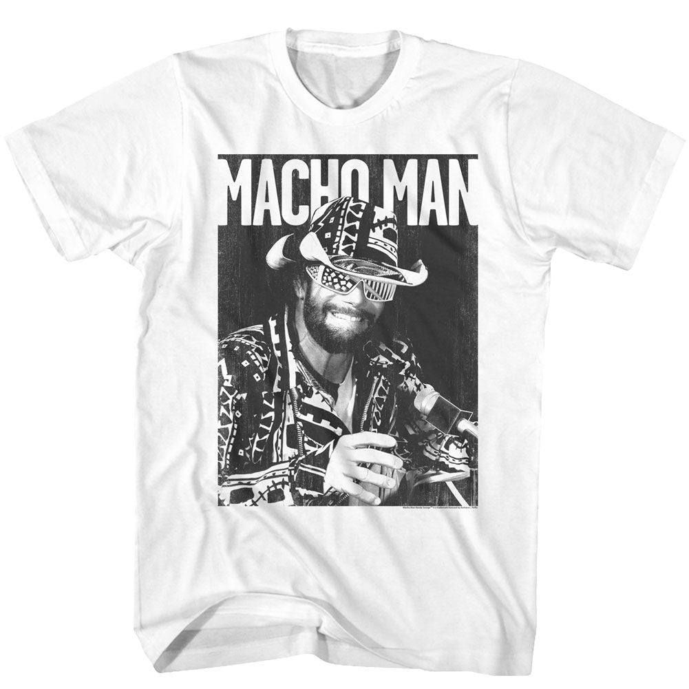 White Macho Man t-shirt featuring Macho Man Machoman design