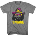 Graphite heather Macho Man t-shirt featuring Macho Man Just Savage design