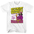 White Macho Man t-shirt featuring Macho Man Sky's The Limit design
