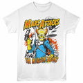 White Mars Attacks! t-shirt featuring a The Invasion Begins design