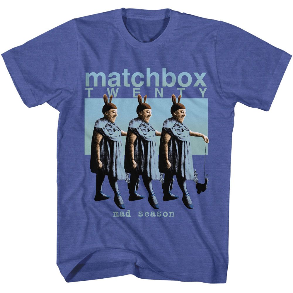 Royal heather Matchbox Twenty t-shirt featuring Matchbox 20 Mad Season 2000 album design