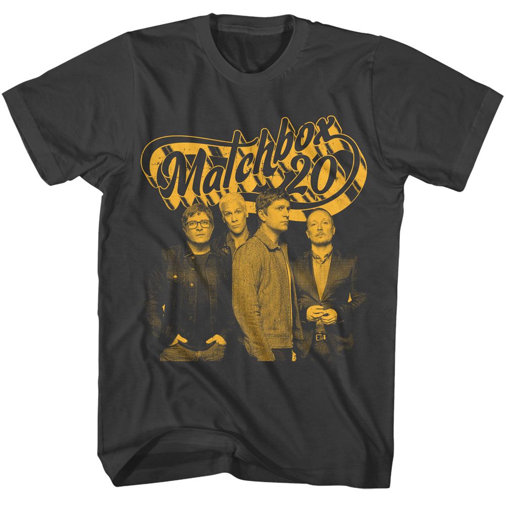 Smoke gray Matchbox Twenty t-shirt featuring Matchbox 20 logo design