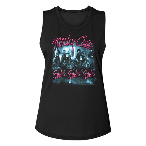 Mötley Crüe Ladies Muscle Tank - Girls Girls Girls