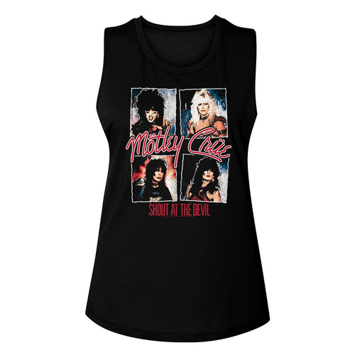 Mötley Crüe Ladies Muscle Tank - Shout At The Devil