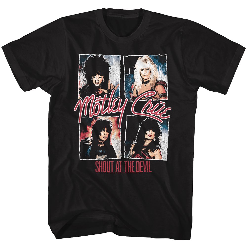 Black Mötley Crüe t-shirt featuring Mötley Crüe Shout At The Devil design