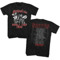 Black Mötley Crüe t-shirt featuring Mötley Crüe Theatre Of Pain Tour design (front and back)