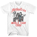 White Mötley Crüe t-shirt featuring Mötley Crüe World Tour design