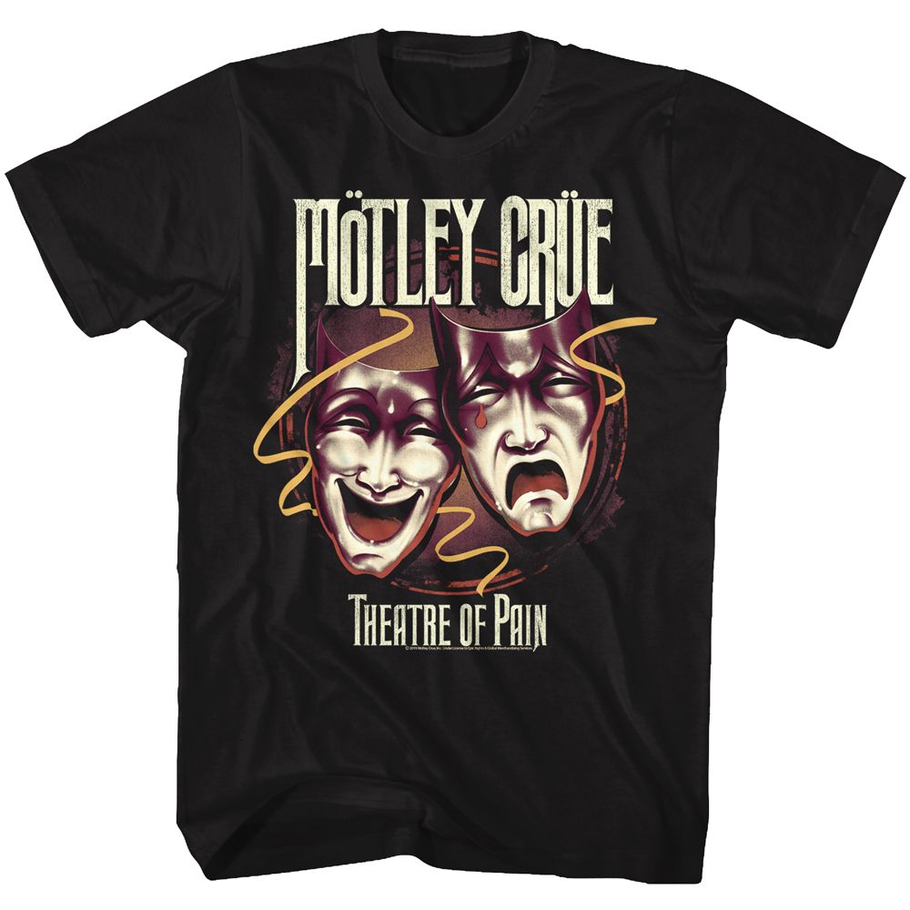 Black Mötley Crüe t-shirt featuring Mötley Crüe Theatre Of Pain 1985 album design