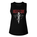 Mötley Crüe Ladies Muscle Tank - Red Logo BW