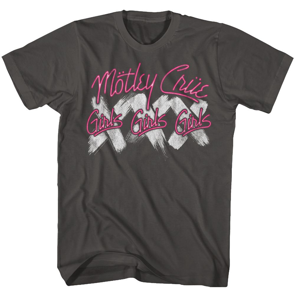 Smoke gray Mötley Crüe t-shirt featuring Mötley Crüe World Tour design