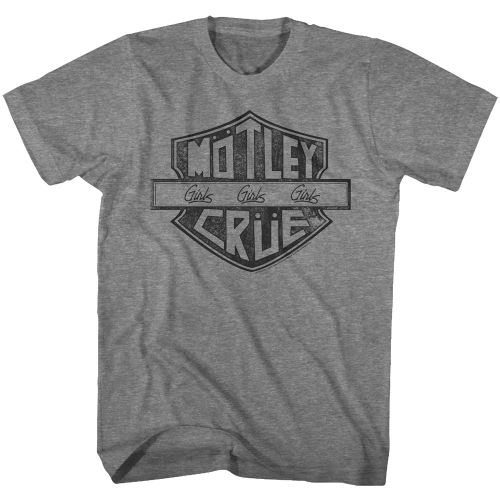 Graphite heather Mötley Crüe t-shirt featuring Mötley Crüe MC Sign design