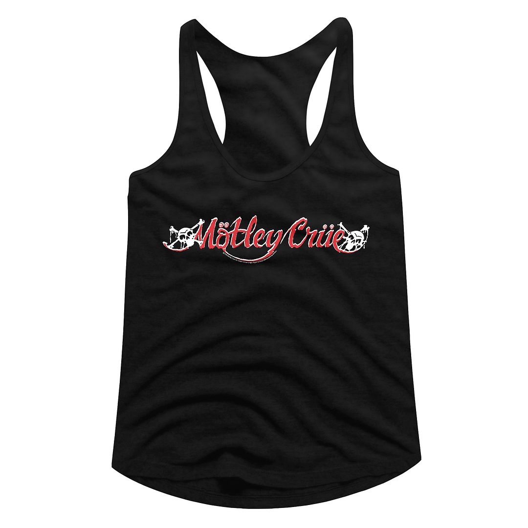 Mötley Crüe Ladies Racerback - Red and White Logo