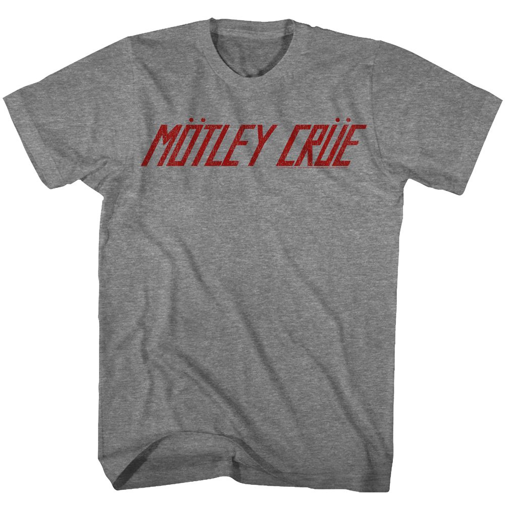Graphite heather Mötley Crüe t-shirt featuring Mötley Crüe Logo design