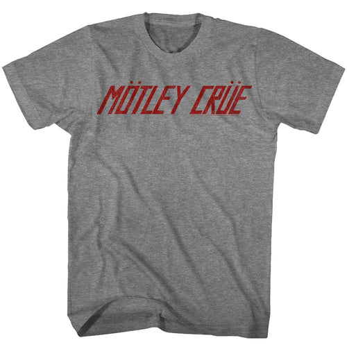 Graphite heather Mötley Crüe t-shirt featuring Mötley Crüe Logo design