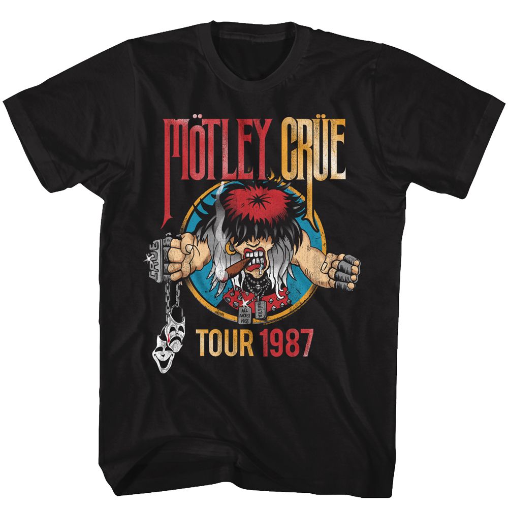 Black Mötley Crüe t-shirt featuring Mötley Crüe Tour 1987 design