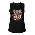 Mötley Crüe Ladies Muscle Tank - Drama Masks