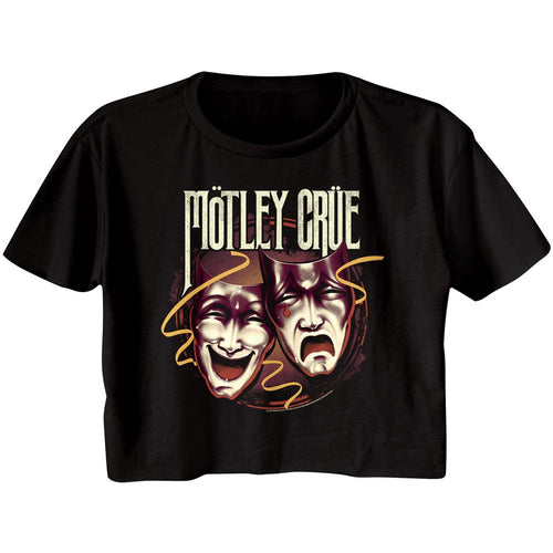 Mötley Crüe Ladies Crop Top - Drama Masks