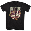 Black Mötley Crüe t-shirt featuring Mötley Crüe Drama Masks design
