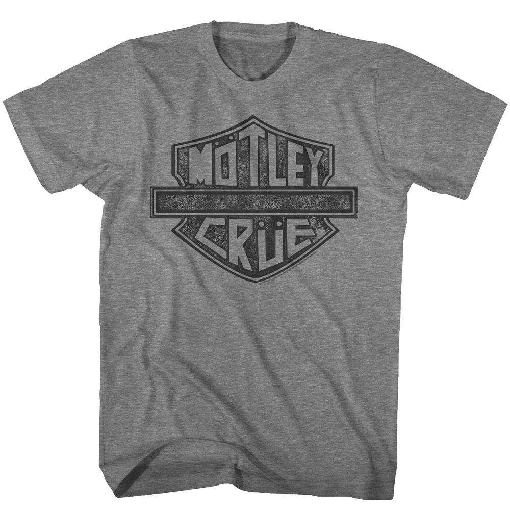 Graphite heather Mötley Crüe t-shirt featuring Mötley Crüe MC Sign Redux design