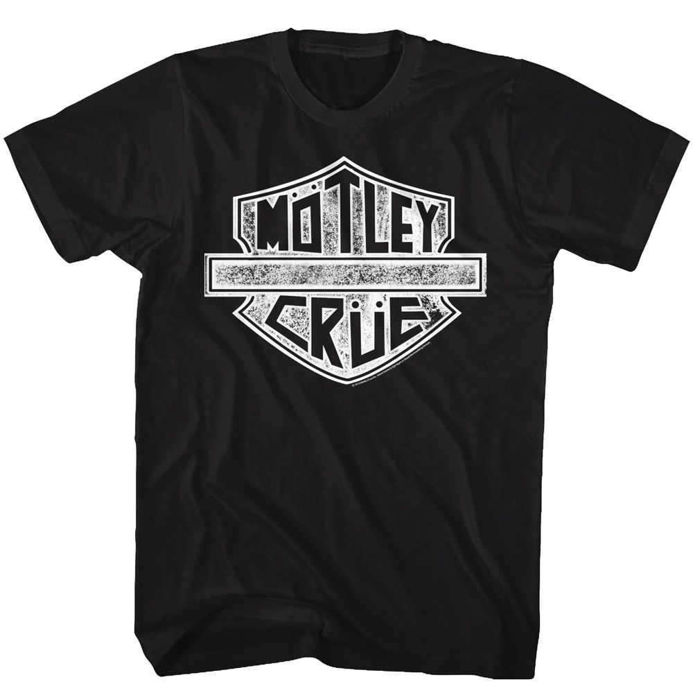 Black Mötley Crüe t-shirt featuring Mötley Crüe MC Sign Redux 2 design