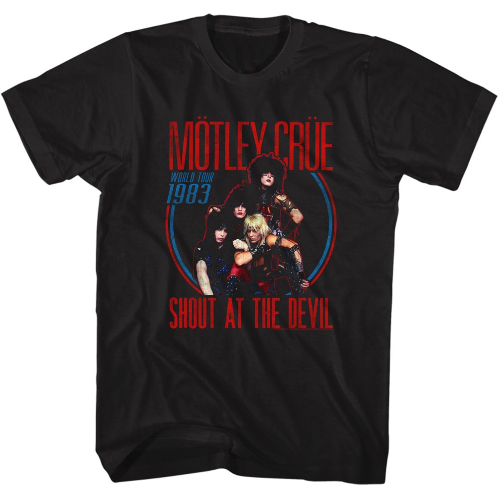 Black Mötley Crüe t-shirt featuring Mötley Crüe 1983 design