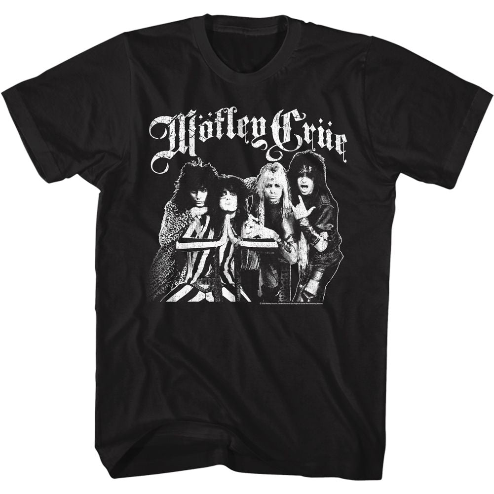 Black Mötley Crüe t-shirt featuring Mötley Crüe Crüe Crew design