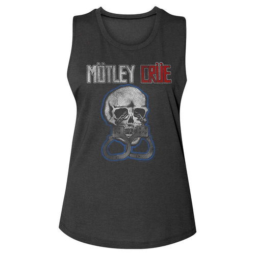 Mötley Crüe Ladies Muscle Tank - Skull And Cuffs