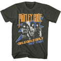 Smoke gray Mötley Crüe t-shirt featuring Mötley Crüe Girls Girls Girls 1987 Tour design