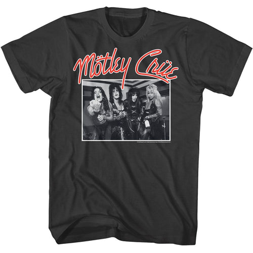 Smoke gray Mötley Crüe t-shirt featuring Mötley Crüe Stand And Deliver design