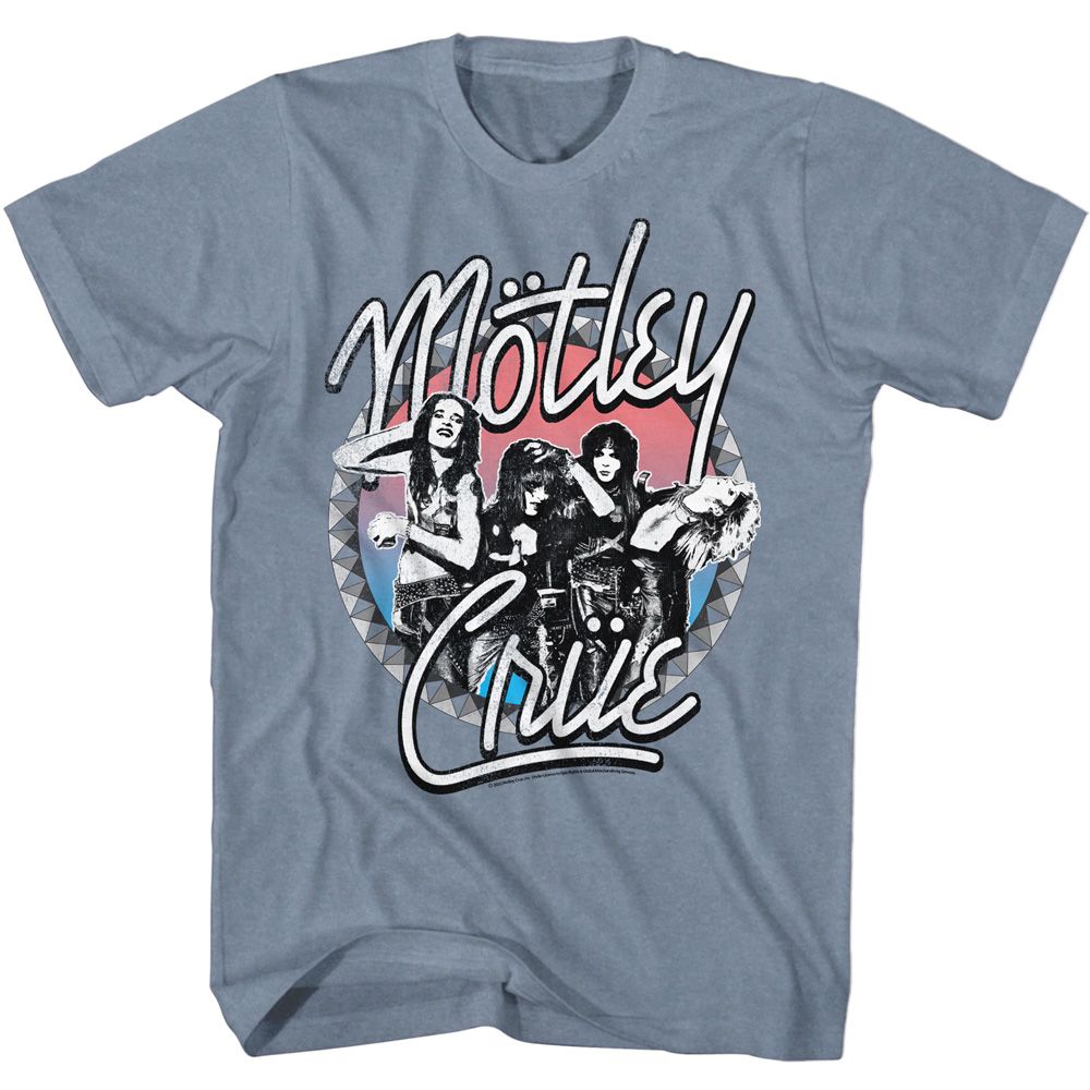 Indigo heather Mötley Crüe t-shirt featuring Mötley Crüe Studded design