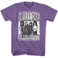 Purple Heather Mötley Crüe t-shirt featuring a Dr. Feelgood tracklist