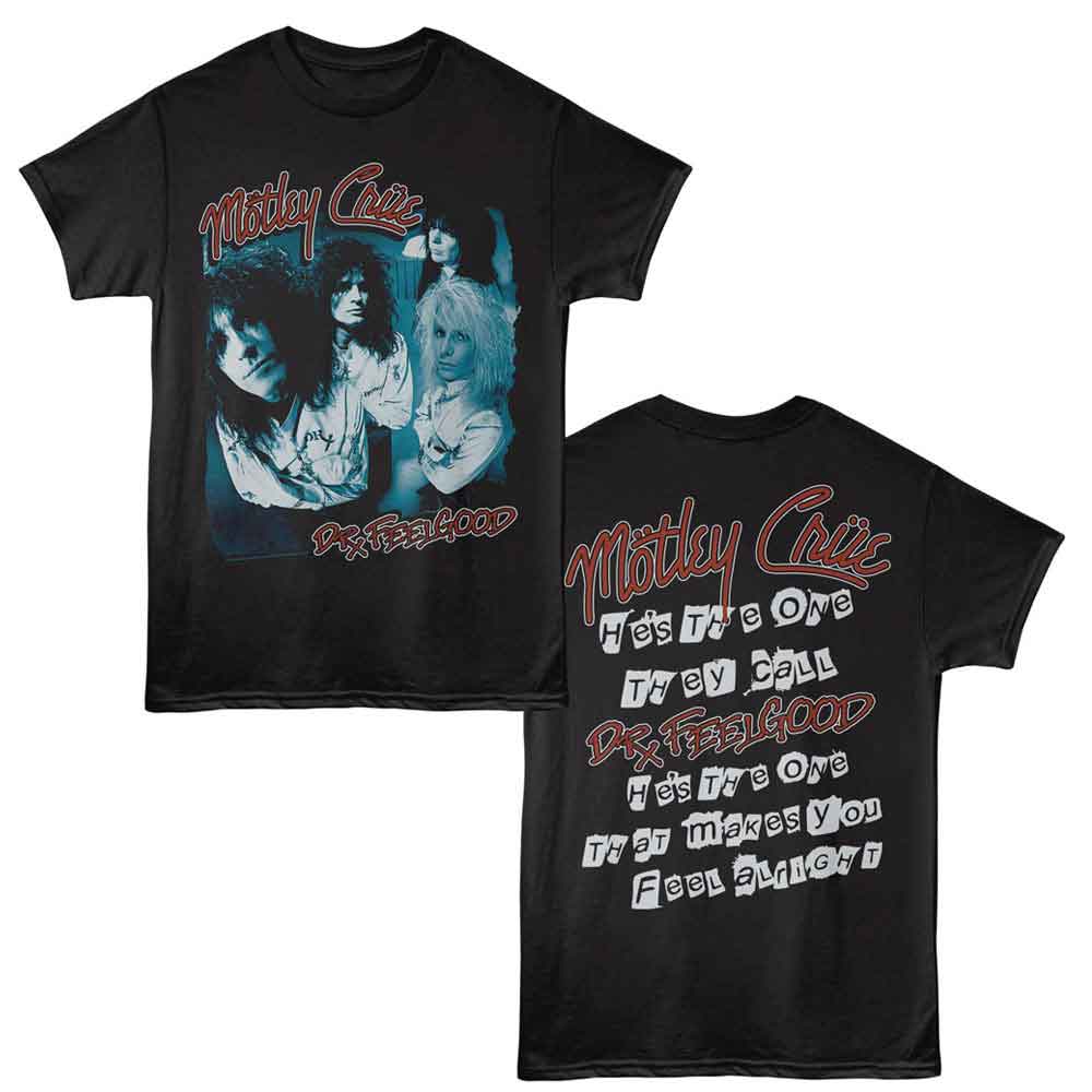 Black Mötley Crüe t-shirt featuring a He's the One They Call design