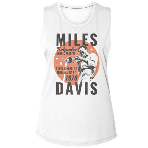 Miles Davis Ladies Muscle Tank - 1970 Circle