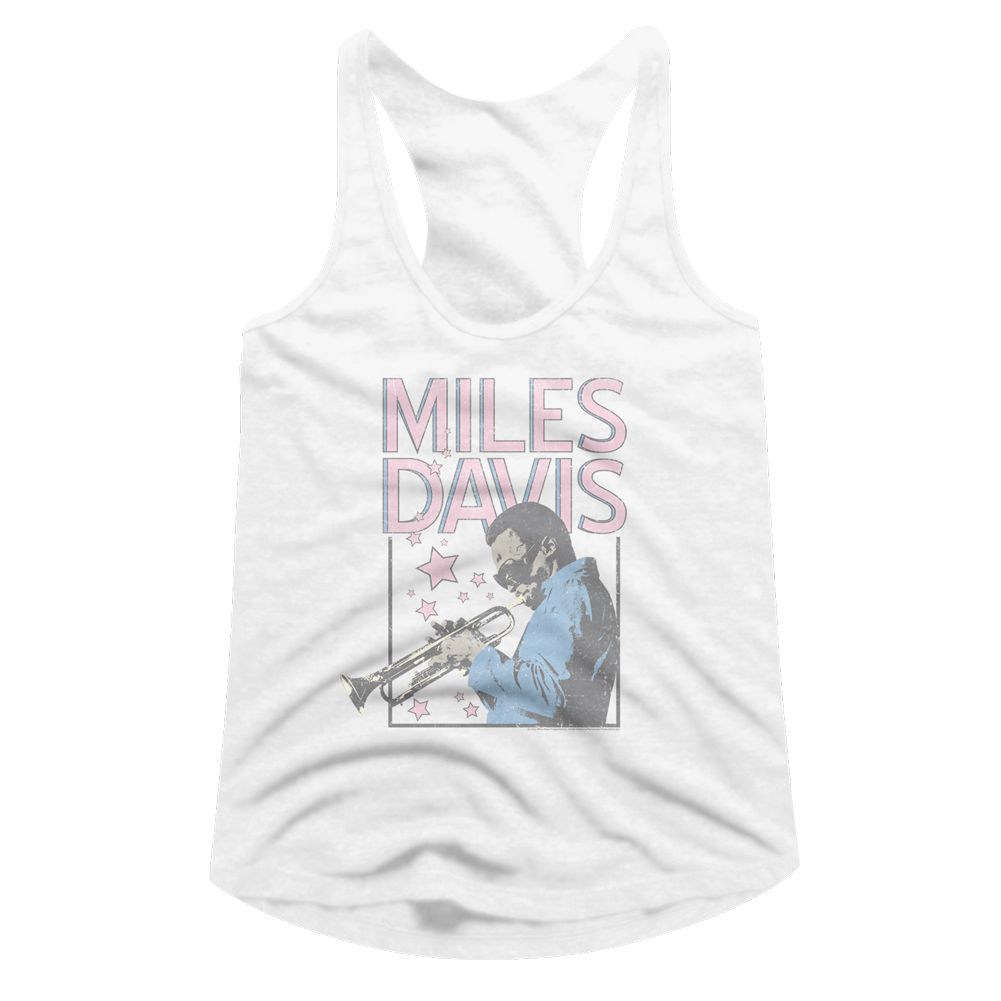 Miles Davis Ladies Racerback - Stars And Rectangle