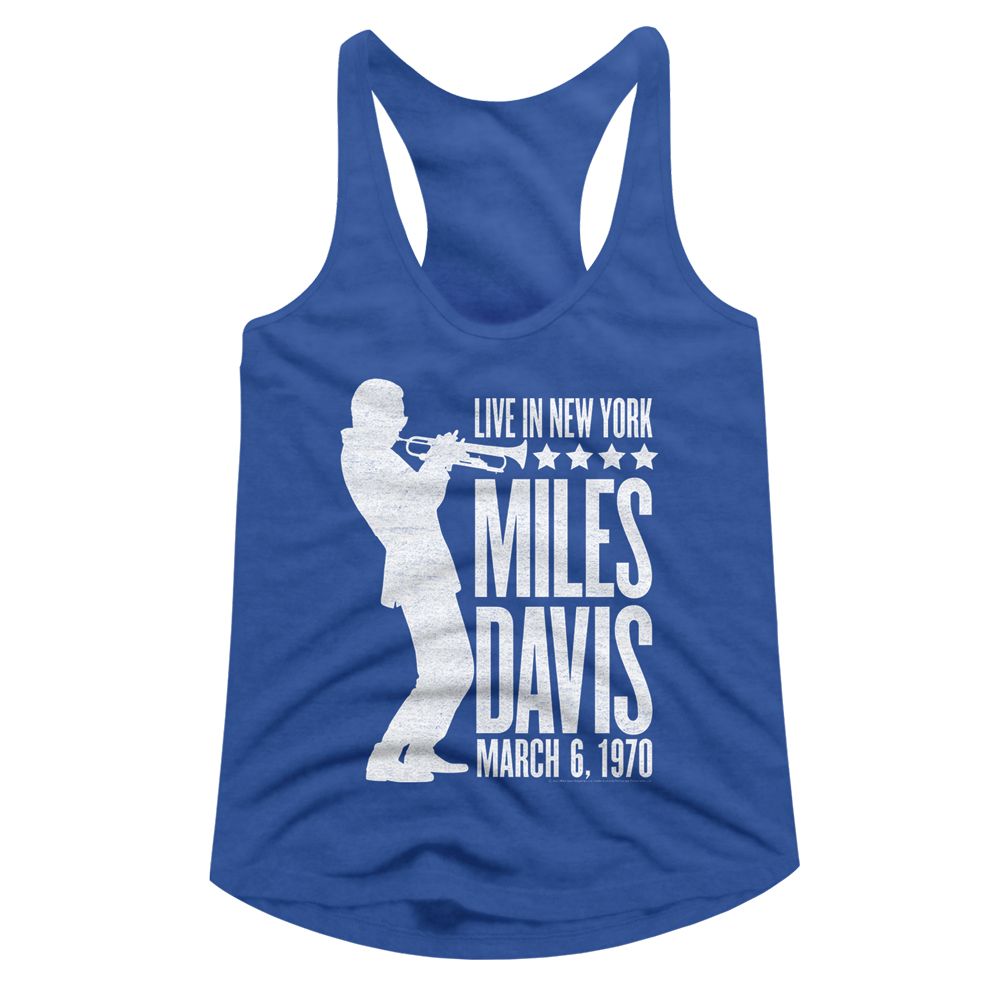 Miles Davis Ladies Racerback - Silhouette