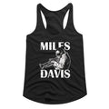 Miles Davis Ladies Racerback - Playing The Trumpet
