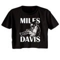 Miles Davis Ladies Crop Top - Playing The Trumpet
