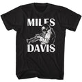 Black Miles Davis t-shirt featuring Miles Davis Playing The Trumpet design
