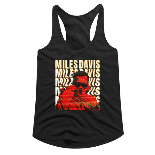 Miles Davis Ladies Racerback - Warped Text