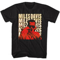 Black Miles Davis t-shirt featuring Miles Davis Warped Text design
