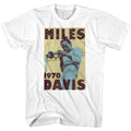 White Miles Davis t-shirt featuring Miles Davis Poster design