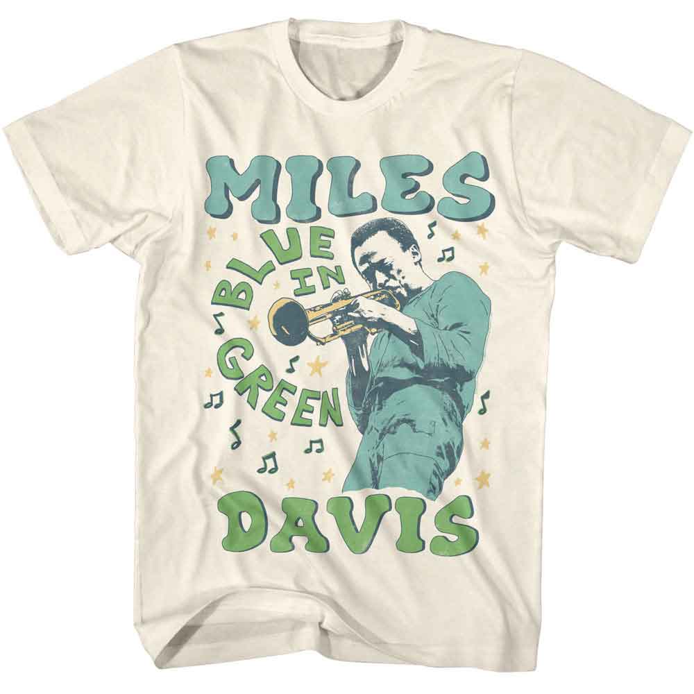 Natural Miles Davis t-shirt featuring Miles Davis Blue In Green design