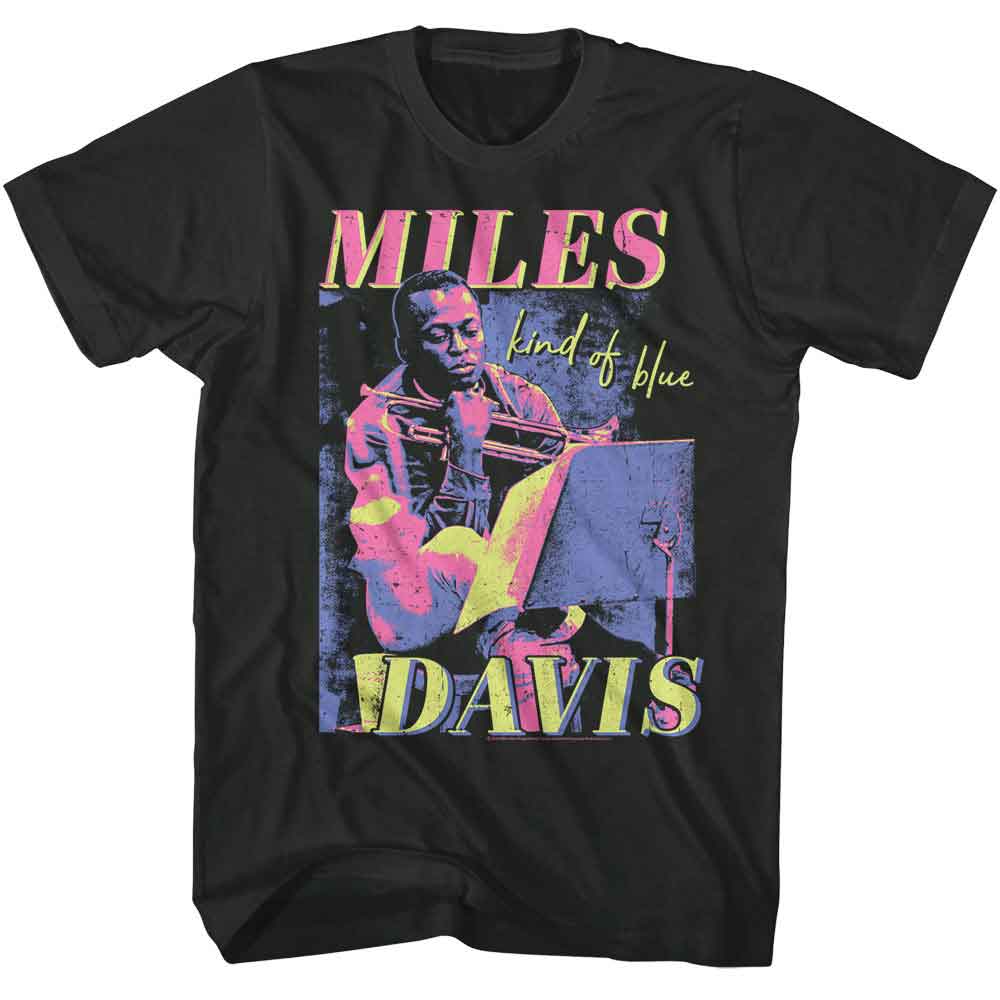 Smoke gray Miles Davis t-shirt featuring Miles Davis Vibrant Tricolor design