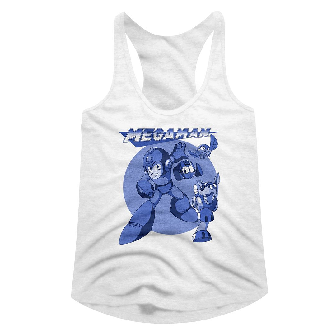 Mega Man Ladies Racerback - MegaBlues