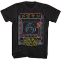 Black Mega Man t-shirt featuring Mega Man Neon Arcade design