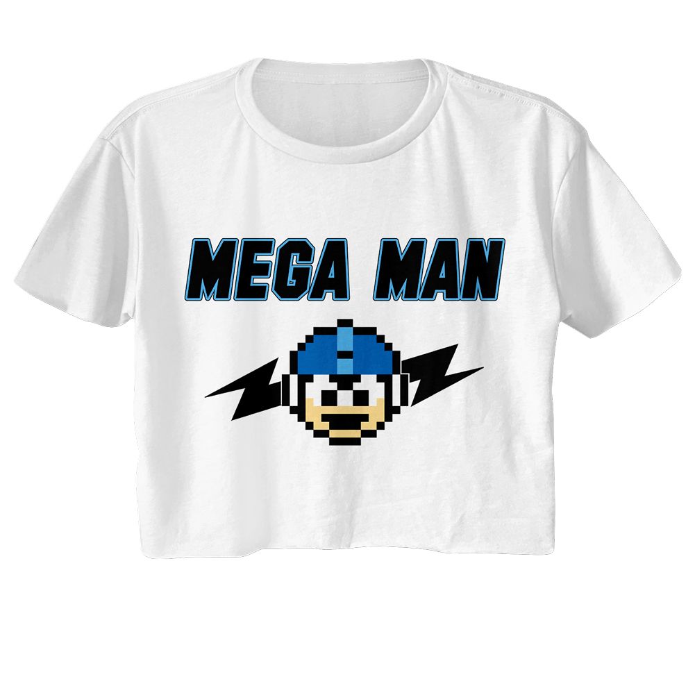 Mega Man Ladies Crop Top - Mega Bolts
